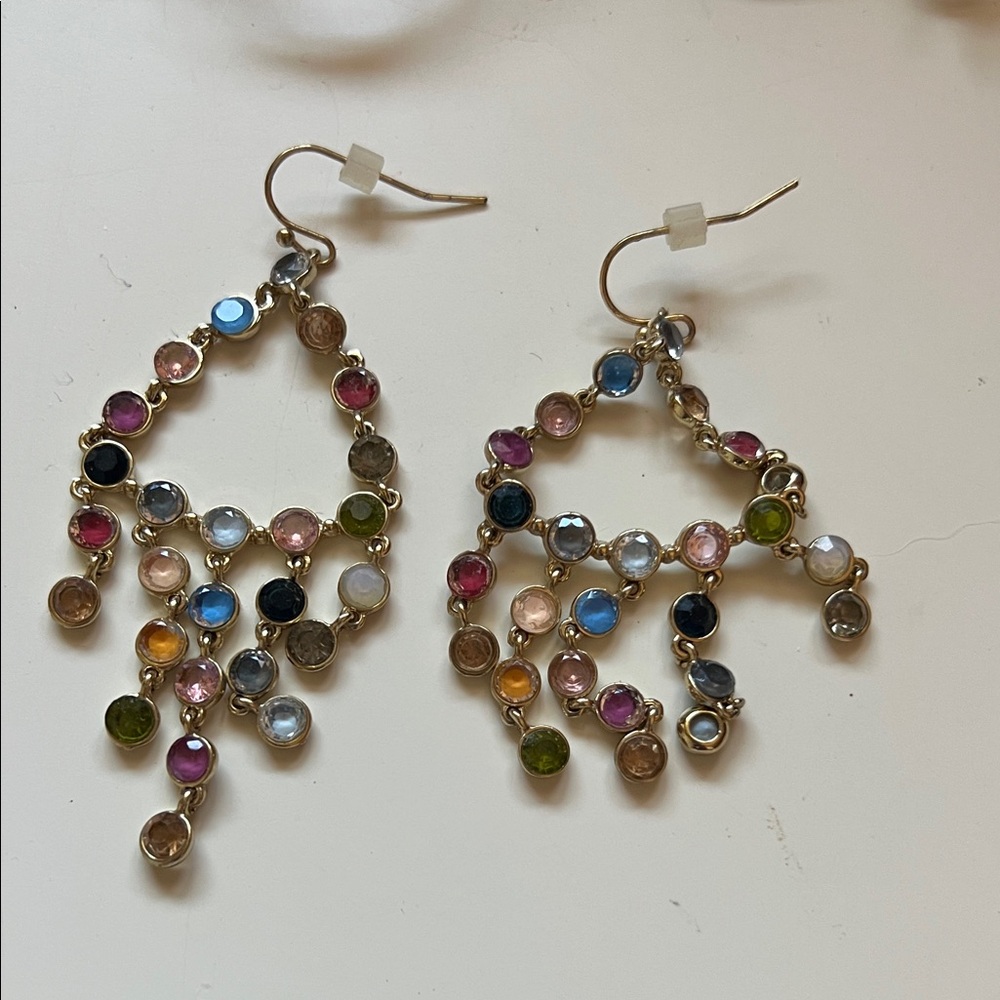 LOFT Vibrant Gemstone Chandelier Earrings - Picture 1 of 1